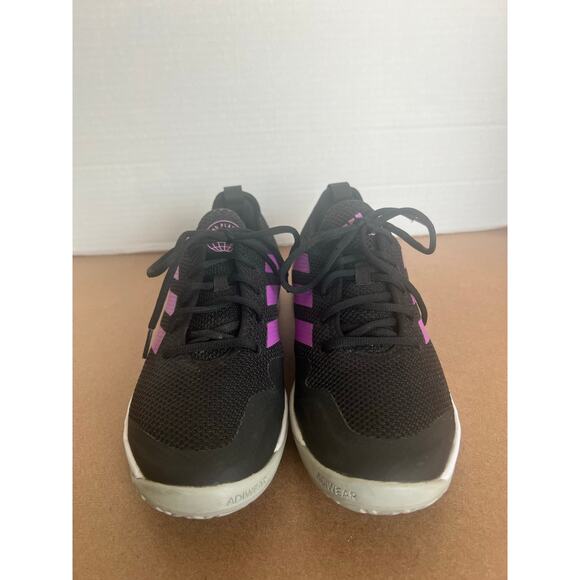 Adidas Black with Pink Stripes Court Control Flash Tennis Sneaker Shoes Sz 10 - Picture 3 of 11